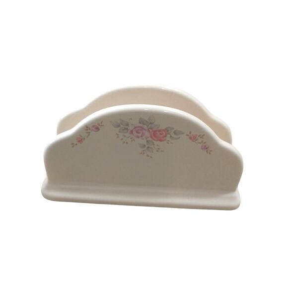 Pfaltzgraff Trousseau Stoneware Napkin Holder 6 1/2" Long Discontinued 80s 90s - Picture 9 of 10